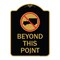 Signmission No Truck Sign No Truck Graphic Beyond This Point, Black & Gold Alum Sign, 18" x 24", BG-1824-23562 A-DES-BG-1824-23562 - alternate 1